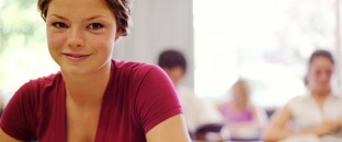 Student in class